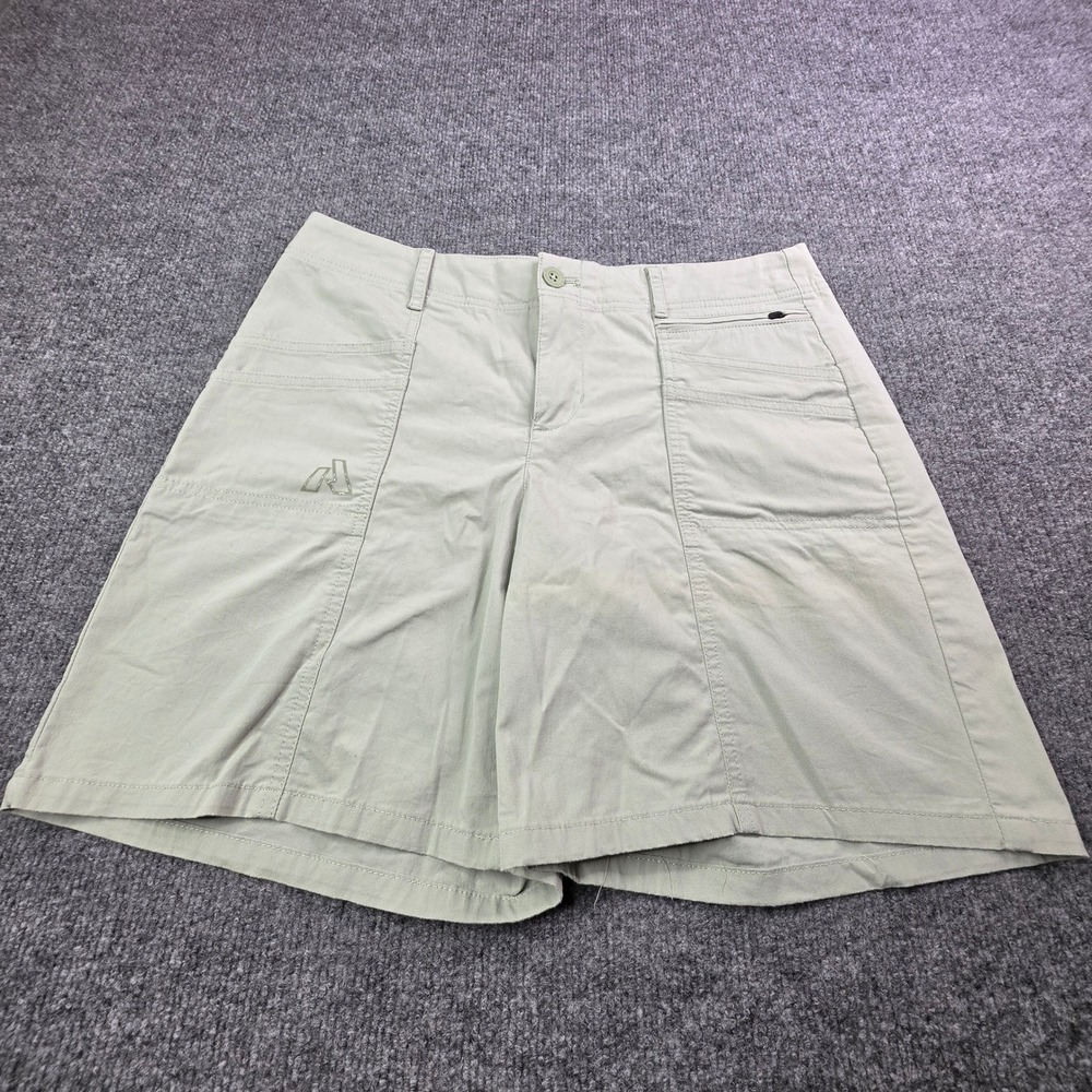 Eddie Bauer Travex Shorts Womens 8 Beige Hiking Outdoor Stretch Pockets